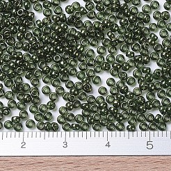 MIYUKIラウンドロカイユビーズ  日本製シードビーズ  11/0  （rr306)オリーブゴールド光沢  2x1.3mm  穴：0.8mm  約50000個/ポンド&nbsp;SEED-G007-RR0306