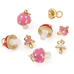 8 шт. 4 стиля настоящих 18-каратных золотых подвесок с эмалированным покрытием из латуни&nbsp;FIND-TA0006-02