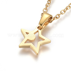 Colliers pendentifs en acier inoxydable 304&nbsp;NJEW-F275-06G