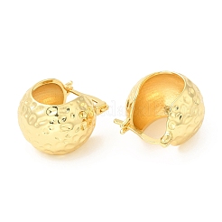女性用ラックメッキ真鍮フープピアス  鉛フリー＆カドミウムフリー  長持ちメッキ  18KGP本金メッキ  22x20x15mm&nbsp;EJEW-Q770-19G