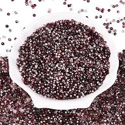 ピカソガラスシードビーズ  ロンデル  丸い穴  ファイヤーブリック  2.5x1.5mm  穴：1.2~1.4mm  約30000個/ポンド&nbsp;SEED-Q041-02N