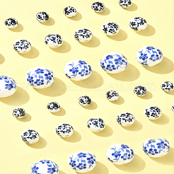 30шт 3 стиля фарфоровые бусины ручной работы с принтом PORC-FS0001-05
