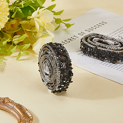 Отделка стразами из смолы и бисером DIY-WH20050-05G