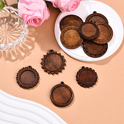 10 шт. 10 варианта оправ для деревянных подвесок-кабошонов&nbsp;WOOD-YW0001-65