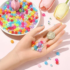 100 шт. Светящиеся акриловые бусины&nbsp;KY-YW0001-88