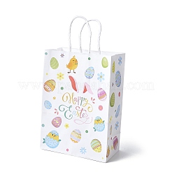 Пасхальные прямоугольные крафт-бумажные сумки CARB-U002-01B