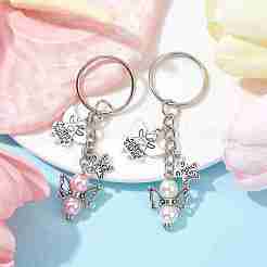 Брелок с подвеской в виде ангела из акрила и сплава&nbsp;KEYC-JKC00656