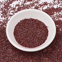 MIYUKIデリカビーズ  シリンダー  日本製シードビーズ  11/0  (db1781) 白い裏地のルートビア ab  1.3x1.6mm  穴：0.8mm  約10000個/袋  50 G /袋&nbsp;SEED-X0054-DB1781