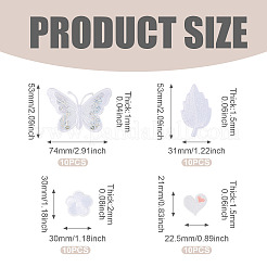 40 pièce de 4 styles de fil à broder en polyester à repasser/coudre sur des patchs&nbsp;PATC-TA0001-45C