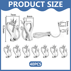 40 шт. фурнитура для сережек-клипс из нержавеющей стали 316 STAS-UN0063-37