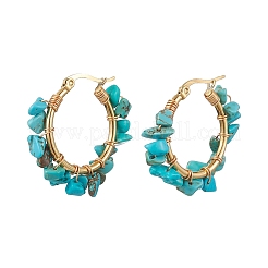 Серьга-кольцо из натурального драгоценного камня EJEW-JE05709