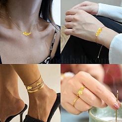 468 шт. 5 стильных латунных круглых текстурированных бусины-проставки&nbsp;KK-CJ0002-13