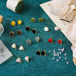 20 шт. 10 шт. фурнитура для сережек-гвоздиков из сплава с эмалью&nbsp;FIND-EL0001-03