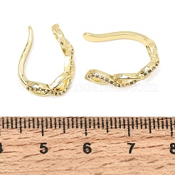 Boucles d'oreilles en laiton avec micro pavé de zircone cubique pour femmes&nbsp;CU-CBAE7DF-20G