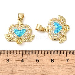 Покрытие стойки латунь микропаве прозрачные подвески из кубического циркония&nbsp;KK-P268-09G