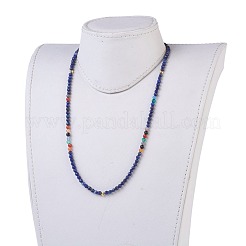 Ожерелья из натурального лазурита и агата NJEW-JN02241