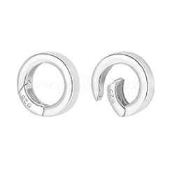 2 шт. 925 кольца-пружинки из стерлингового серебра с 925 штампами STER-PH0002-15