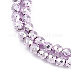 Нити синтетических немагнитных гематитовых бусин с гальваническим покрытием&nbsp;G-H072-A01-01I