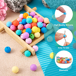 140 шт. 14 цвета пищевые экологически чистые силиконовые бусины SIL-TA0001-24