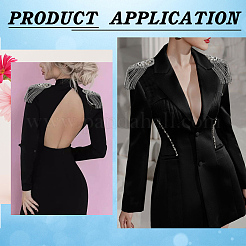 Модные погоны с кисточками и железной цепочкой&nbsp;AJEW-WH0419-15P