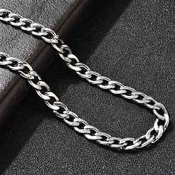 6 мм 304 нержавеющая сталь кубинские звенья цепи ожерелья для женщин мужчин NJEW-B134-01C-P