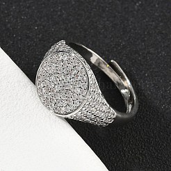 Манжеты из латуни с микро паве кубический цирконий для женщин&nbsp;RJEW-A069-13P-03