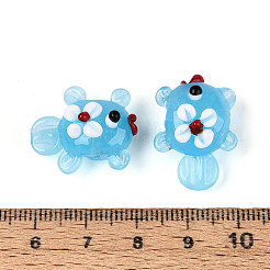 Бусы лэмпворк ручной работы&nbsp;LAMP-N036-21C