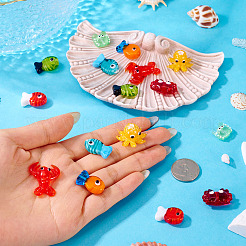 16 шт. 8 вида бугорчатых стеклянных бусин&nbsp;LAMP-TA0001-85