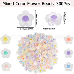 300 шт. Прозрачные акриловые бусины TACR-SP0001-02