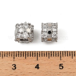 Латунные микро проложить кубического циркония бусы KK-K374-22P