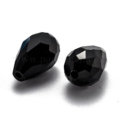 混合スタイルのガラスビーズ  多面カット  ティアドロップ  ミックスカラー  8x6mm  穴：1.6mm  約100個/袋&nbsp;X-GLAA-O021-01B-M