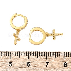 S925 серьги-кольца из стерлингового серебра с микропаве из прозрачных кубических цирконий для женщин&nbsp;EJEW-G427-01G-02