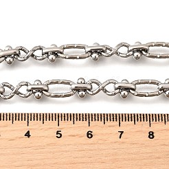 Овальные текстурированные цепочки-цепочки «бесконечность» из нержавеющей стали 304 для женщин и мужчин NJEW-K249-20A-P