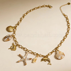 Collana con ciondolo a bavaglino multiplo a tema oceano&nbsp;PT7319