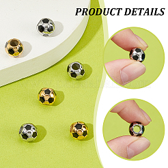 6 шт. 2 цвета 304 нержавеющая сталь европейские бусины OPDL-UN0001-07