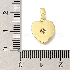 Pendentifs en laiton micro pavé de zircons cubiques et coquillages&nbsp;KK-K388-77G-02