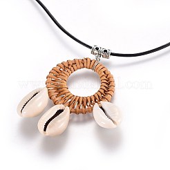 Кулон ожерелья из ракушек&nbsp;NJEW-JN02312-01