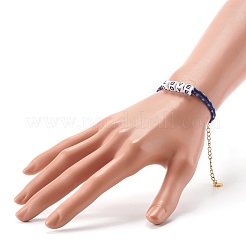 Bracciali in ordito con cordino di cotone a due anelli&nbsp;BJEW-JB06465-02