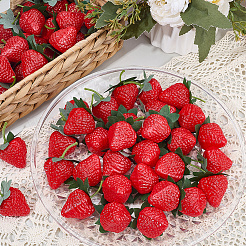 50шт пластиковая имитация клубники&nbsp;AJEW-SP0003-60