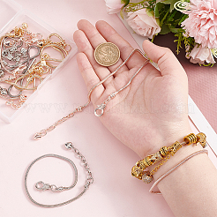12 pulsera de cadena de serpiente redonda de acero inoxidable de 3 colores para hombres y mujeres&nbsp;DIY-BC0009-44