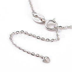 Fabrication de colliers en argent sterling 925 rhodié&nbsp;STER-I021-06P