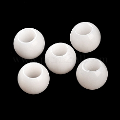 Natürliche weiße jade europäische perlen&nbsp;LS-G-R488-01H