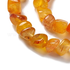 天然石瑪瑙ビーズ連売り  ナゲット  染め＆加熱  ゴールド  5~11x5~12x5~11mm  穴：1~1.4mm  約39~50個/連  14.17~14.96インチ（36~38cm）&nbsp;G-F745-06