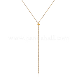 Европейский стиль нержавеющая сталь бабочка подвеска y ожерелья для женщин FH1206-2