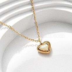 Женские ожерелья-цепочки с подвеской в виде розы и сердца из нержавеющей стали 304&nbsp;NJEW-K255-36G