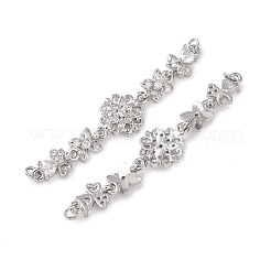 Шармы-соединители из латуни с микропаве из прозрачного кубического циркония&nbsp;KK-Z142-09P