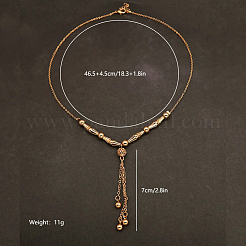 Модные женские ожерелья с подвеской в виде круглого шара из латуни с кисточками в стиле бохо для повседневной носки EG6306