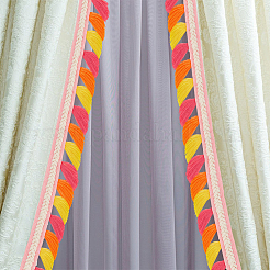 Лента из полиэстера с кисточками длиной 10 м в этническом стиле OCOR-WH0078-274B