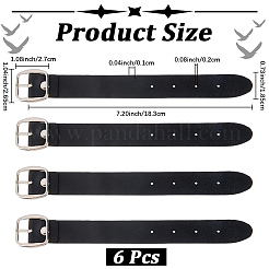 6 шт. черный искусственная кожа pu регулируемые брюки удлинитель талии&nbsp;FIND-CL0001-30