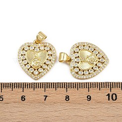 Латунные микропаве прозрачные подвески с фианитом&nbsp;ZIRC-I367-13G-11